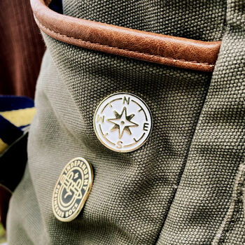 'Go Explore' Compass Enamel Pin Badge, 4 of 7