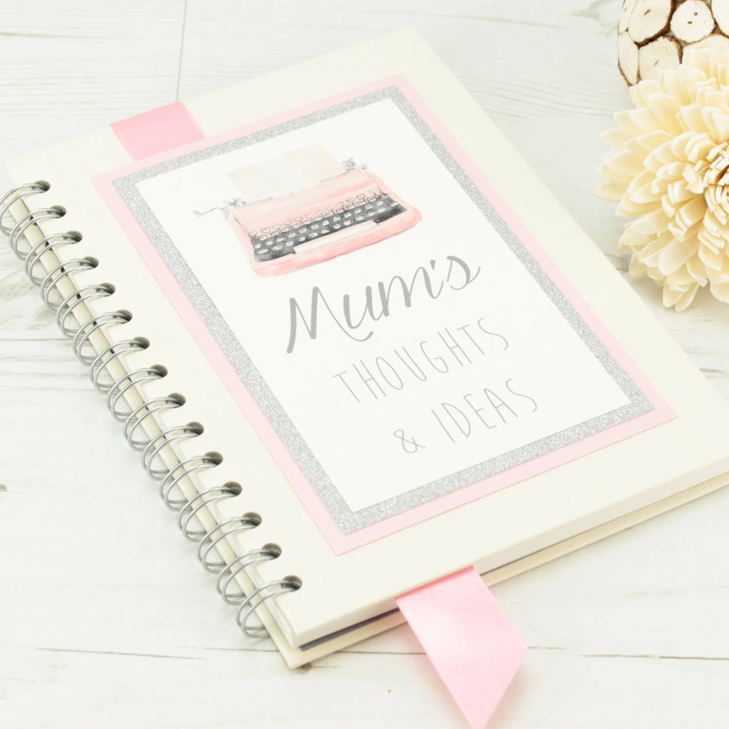 personalised typewriter notebook by dreams to reality design ltd