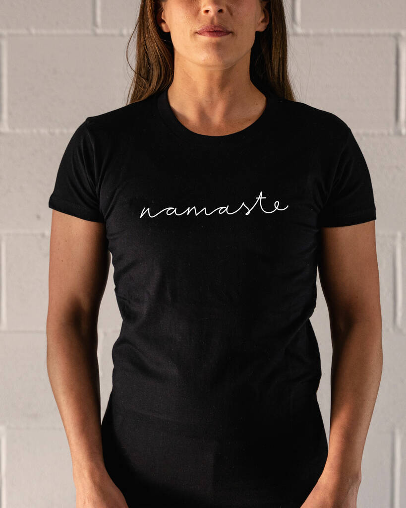 grundigt Knurre Vred Namaste Yoga T Shirt By Megan Claire | notonthehighstreet.com
