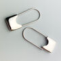 Sterling Silver Simple Safety Pin Earrings, thumbnail 3 of 8