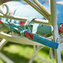 Set Of Two Blue Floral Round Seat Pads, thumbnail 4 of 5