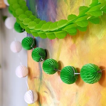 Honeycomb Paper Ball Garland All Colours, 10 of 10