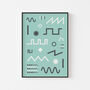 Synthesizer Waveform Print | Synth Music Poster, thumbnail 5 of 12