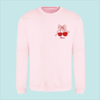 Maman Mon Cheri Matching Cherry Sweatshirt Set, 2 of 3