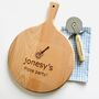 Personalised Round Wooden Pizza Board, thumbnail 5 of 9