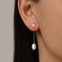 Natural Freshwater Pearl Ear Jacket Earrings In Sterling Silver, thumbnail 1 of 11