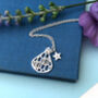 Geometric Honeycomb Drop With Initial Star Necklace, thumbnail 7 of 9