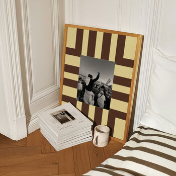 Personalised Photo Print | Patterned Border | Home Decor | Gift | Customizable Template | Trendy | Check | Photo Booth, 10 of 10