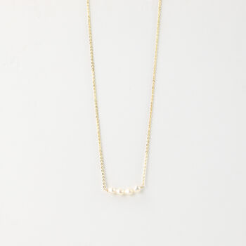 Asri Dainty Pearl Row Necklace, 8 of 11