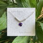 Poppy Purple Flower Necklace, thumbnail 3 of 4