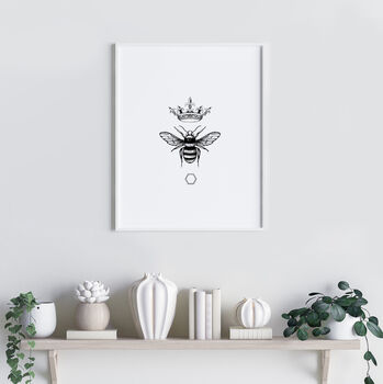 'The Honey Queen Bee' Fine Art Print By EC Studio