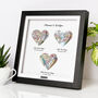 Personalised 3D Jigsaw Map Milestone Locations Framed Wedding Print Gift, thumbnail 9 of 12