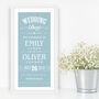 Personalised Wedding Day Date Print, thumbnail 1 of 5