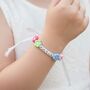 Personalised Ribbon Bracelet Flower Girl Gift, thumbnail 1 of 6