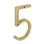 Brass Bee Premium House Numbers In Brass Five Inch, thumbnail 7 of 11