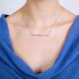 Sterling Silver Bar And Chain Friendship Knot Necklace, thumbnail 2 of 5