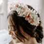 Skye Pastel Bridal Dried Flower Crown Wedding Headband, thumbnail 2 of 3