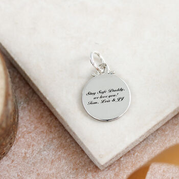 Travel Safe Personalised St Christopher Silver Charm, 2 of 10