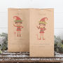 Personalised Christmas Boy Or Girl Elf Gift Bag, thumbnail 3 of 4