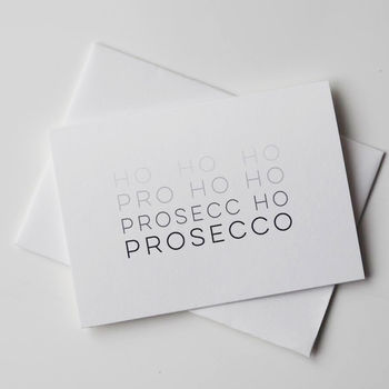 Prosecco Ho Ho Ho Christmas Card, 2 of 2