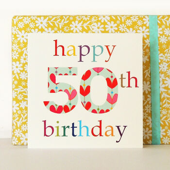 Glittery 50th Birthday Card By Kali Stileman Publishing