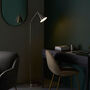 Bright Nickel Floor Standing Task Lamp, thumbnail 1 of 6
