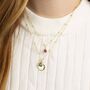 18ct Gold Plated January Birthstone Necklace Set, thumbnail 3 of 10