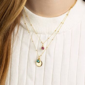 18ct Gold Plated January Birthstone Necklace Set, 3 of 10