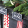 Pure White Santa Stocking With Personalised Wooden Tag, thumbnail 8 of 11