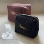 Personalised Soft Velvet Pleated Makeup Cosmetic Cube Bag, thumbnail 6 of 12