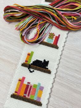 Book Lover Cross Stitch Bookmark Kit, 4 of 6