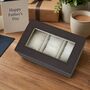 Personalised Script Name Three Piece Watch Box Father's Day Gift For Him, thumbnail 1 of 5