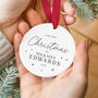 Personalised Our First Christmas Mr And Mrs Ornament, thumbnail 1 of 7