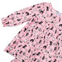 Girls Pink Cotton Pyjama Set Crazy Cat, thumbnail 4 of 6