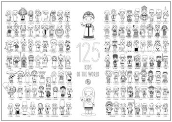 Kids Of The World Colouring Poster, 3 of 4