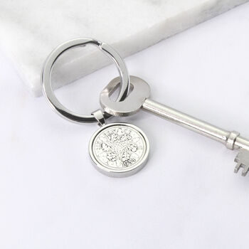 Personalised 1934 90th Birthday Sixpence Keyring, 6 of 9