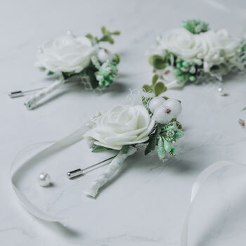 Buttonhole Corsage In Lime, 7 of 7