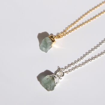 March Birthstone Aquamarine Crystal Necklace, 3 of 5