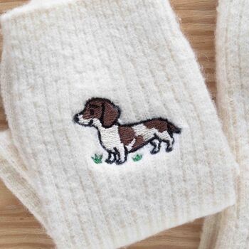 Personalised Dog Cashmere Wool Bed Sock Gift, 10 of 11