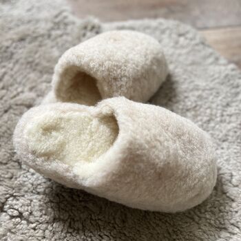 Pure Wool Fleece Mule Slippers, 3 of 4