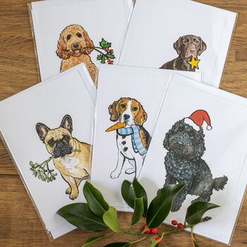 Black Greyhound Christmas Card, 2 of 7