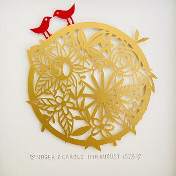Personalised 50th Anniversary Paper Cut, 2 of 12