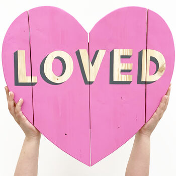 Loved Reclaimed Wooden Heart, 5 of 5