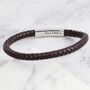 Men's Personalised Leather Bracelet, thumbnail 2 of 7