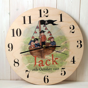 Personalised Pirate Boat Clock, 2 of 2