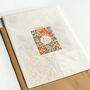 Emerald, Peach And Maple | Floral Vase Print, thumbnail 4 of 5