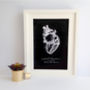 'Je Porte Ton Coeur' Illustrative Heart Print, thumbnail 1 of 2