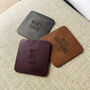 Mother's Day Personalised Vintage Leather Coaster Set, thumbnail 1 of 8