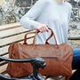 Personalised Leather Weekend Travel Holdall, thumbnail 4 of 9