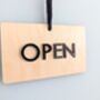 Open Closed Door Sign Shop Sign Wood 3D Acrylic Hanger, thumbnail 3 of 7